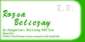 rozsa beliczay business card